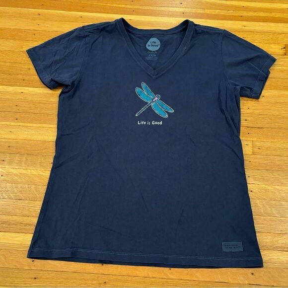 Life is Good dragonfly short sleeve tee shirt - Picture 1 of 4